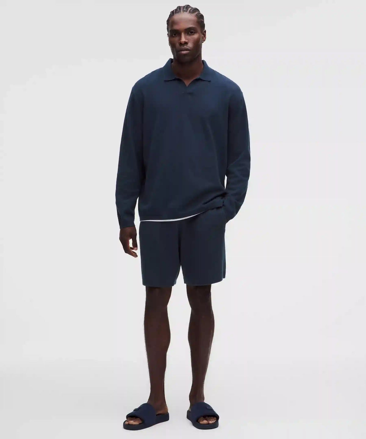 Cotton-Blend Knit Short 7"