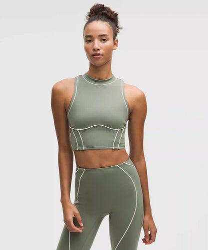 Ultralu Contour-Seam Cropped Tank Top
