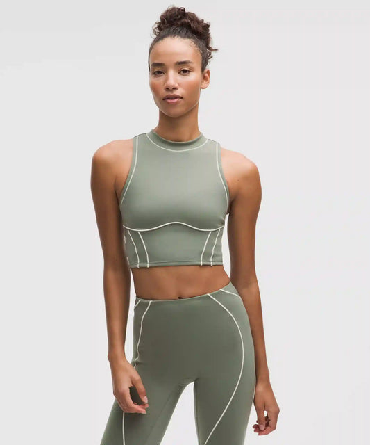 Ultralu Contour-Seam Cropped Tank Top