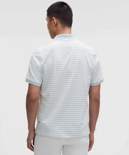 Striped Short-Sleeve Golf Polo