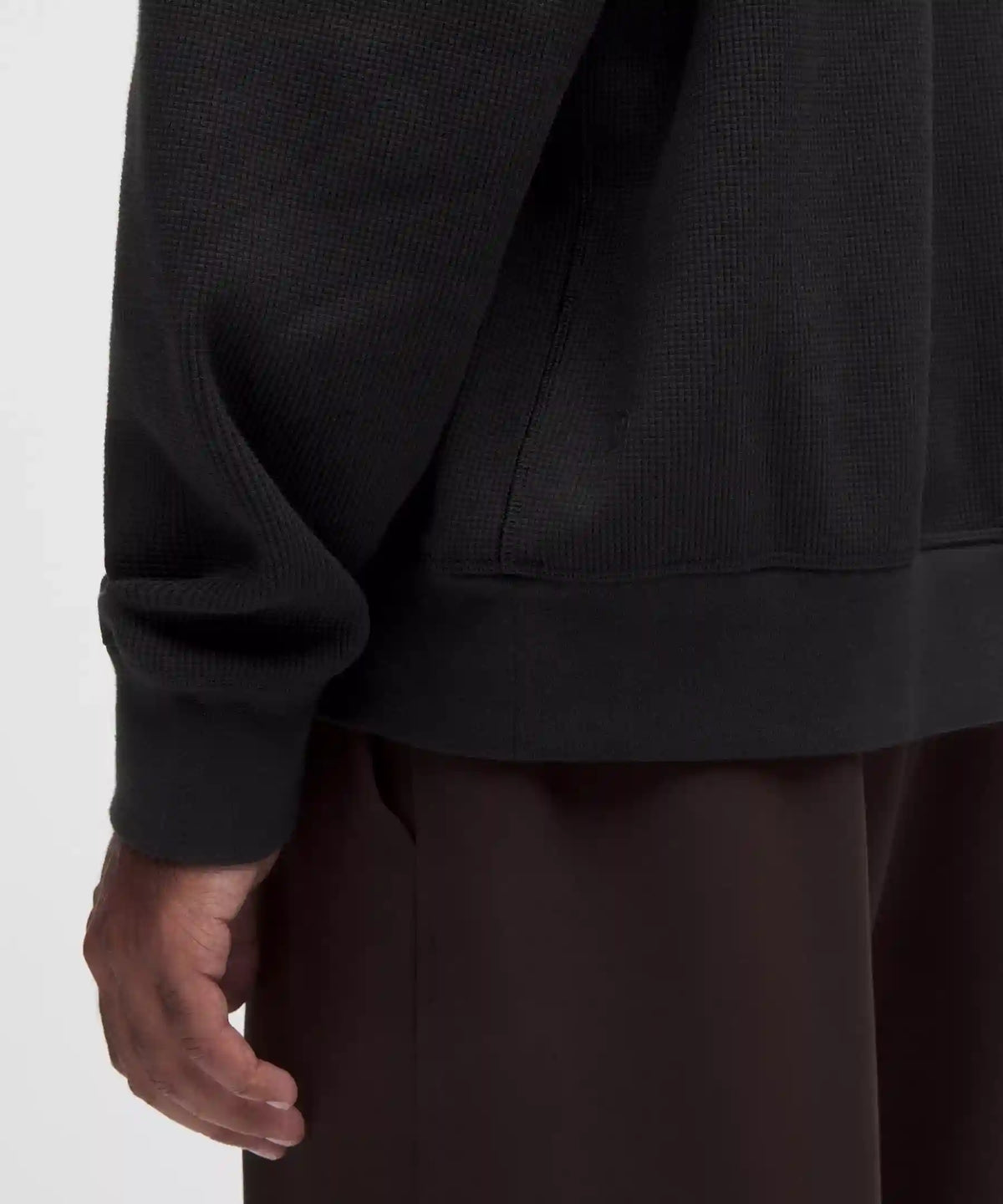 Cotton-Blend Waffle-Knit Long Sleeve