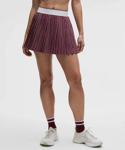 Knife-Pleat High-Rise Tennis Skirt
