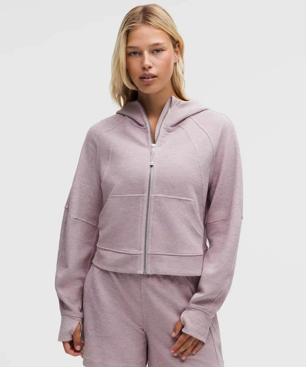 Scuba Oversized Full-Zip Hoodie *Waffle