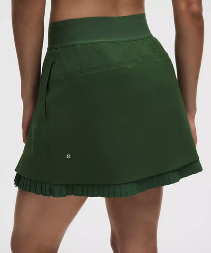 Water-Repellent Pleated High-Rise Golf Skirt