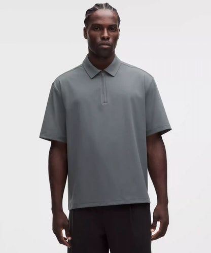 Daydrift Oversized Zip-Neck Polo Shirt