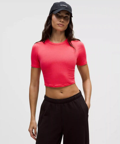 Hold Tight Straight-Hem Cropped T-Shirt