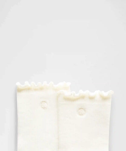 Unisex Lettuce Edge Quarter Socks