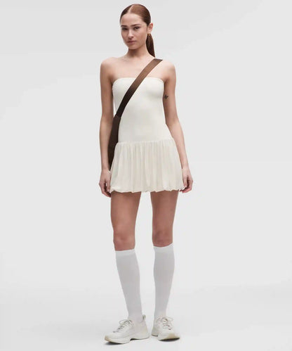 2-in-1 Bubble-Hem Mini Dress