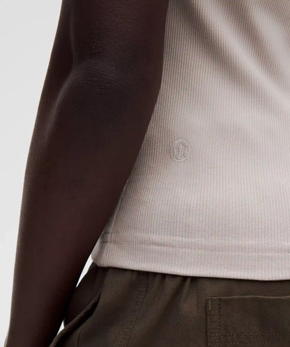 Little Ribbed Scoop-Neck Tank Top