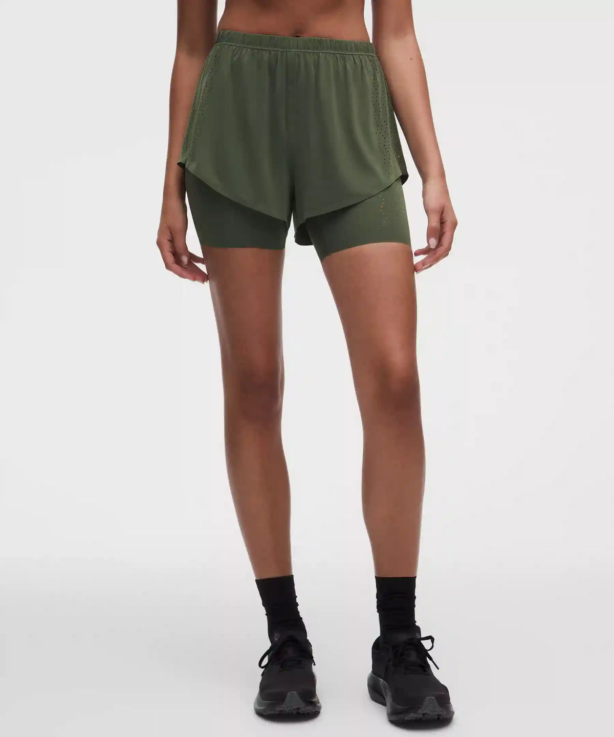 Sleek Perforated 2-in-1 High-Rise Short