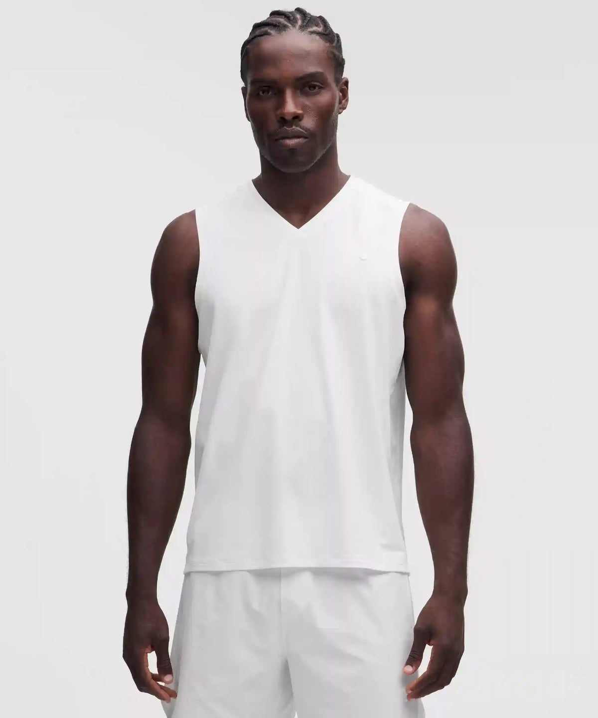 Pique Mesh-Panel Sleeveless Tennis Shirt