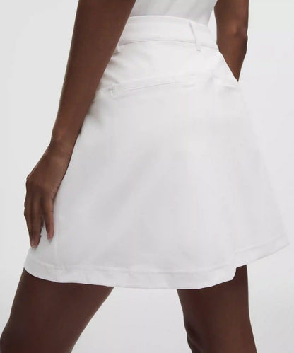 Stretch Twill Front Pleat Golf Skirt *Embroidered Logo