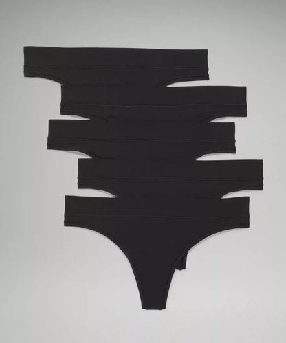 UnderEase Mid-Rise Thong Underwear *5 Pack